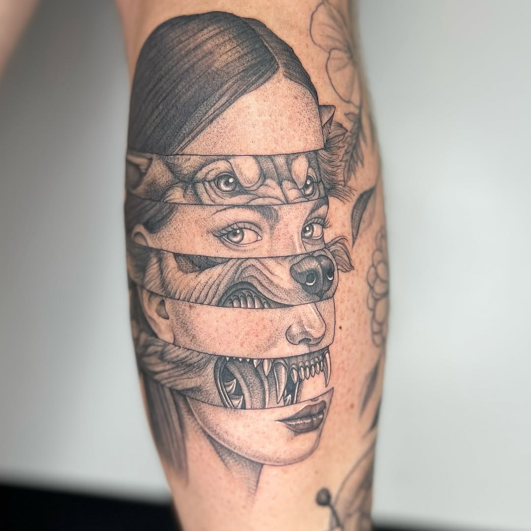 Tattoo by @sailorose_ — realism, black_and_grey