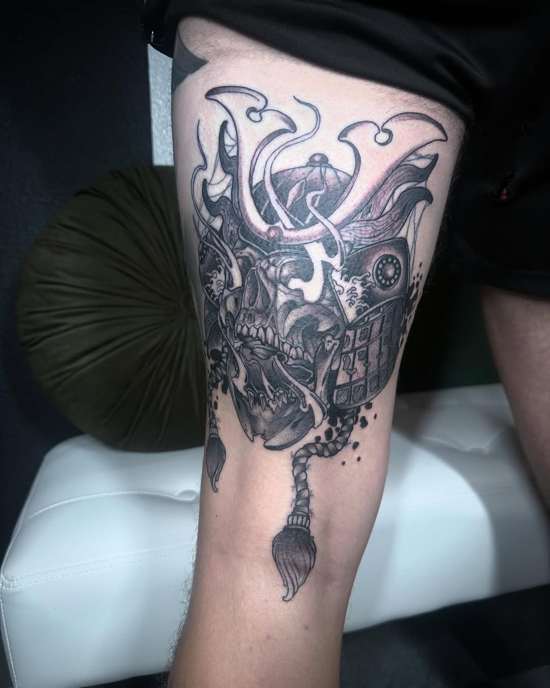Tattoo by @_inked_ann_ — black_and_grey, japanese_irezumi