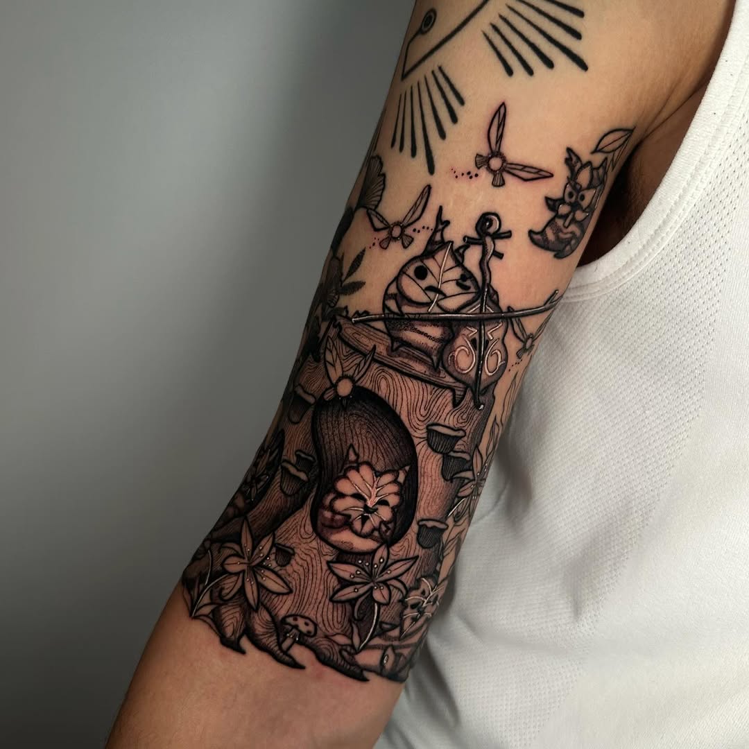 Tattoo by @alexx.arte โ illustrative, black_and_grey