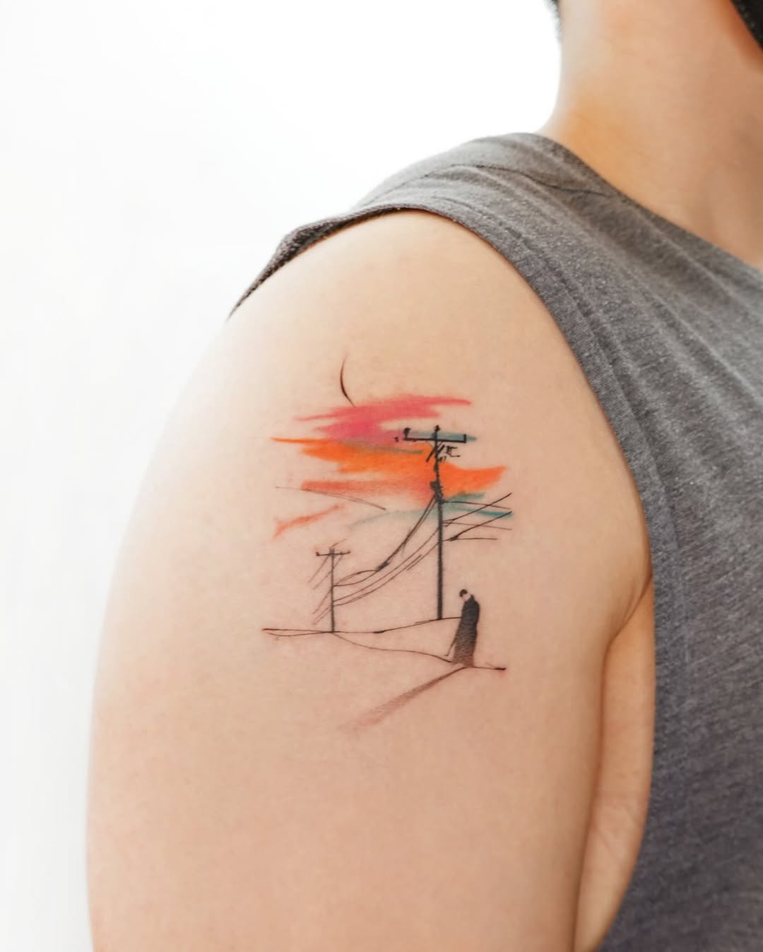 Tattoo by @tattooist_today_do โ fine_line, watercolor