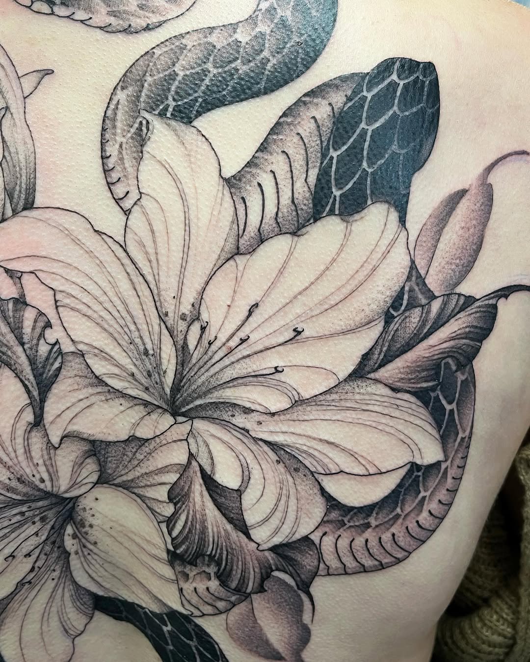 Tattoo by @rks.ink β black_and_grey, illustrative