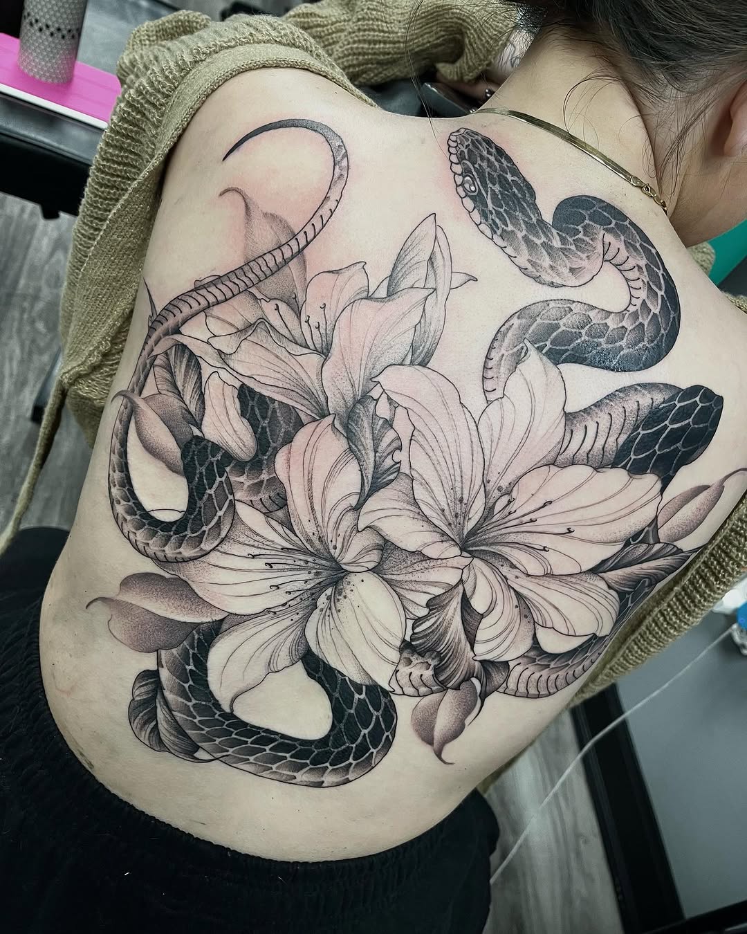 Tattoo by @rks.ink β black_and_grey, illustrative