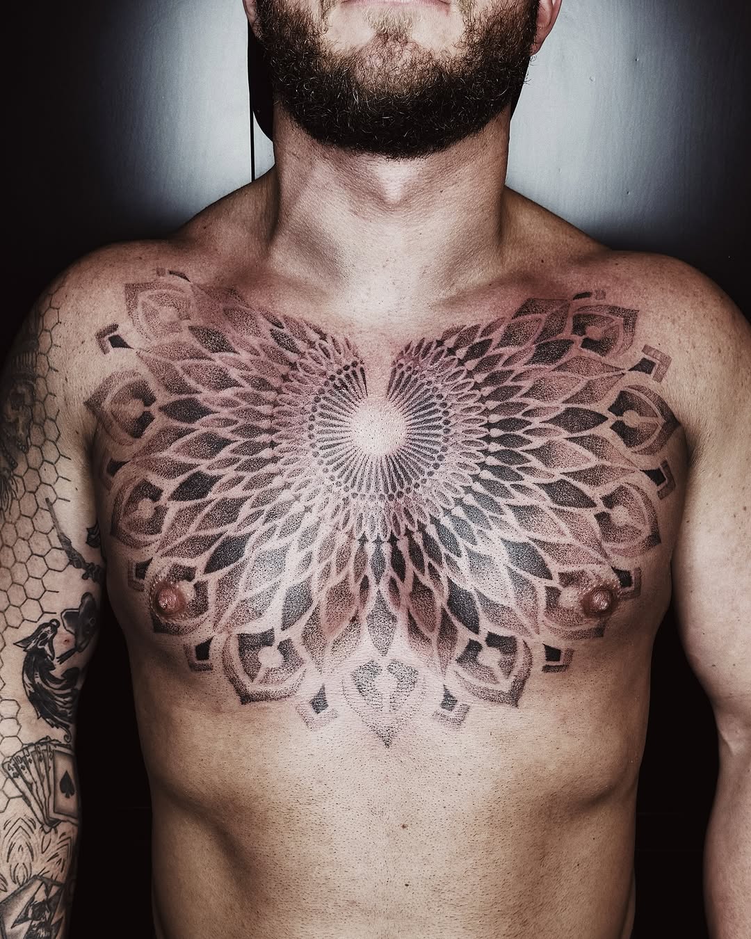 Tattoo by @deathlyill_tattoos β dotwork, geometric