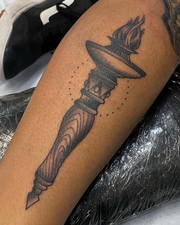 Tattoo by @clarenceworley — black_and_grey, realism