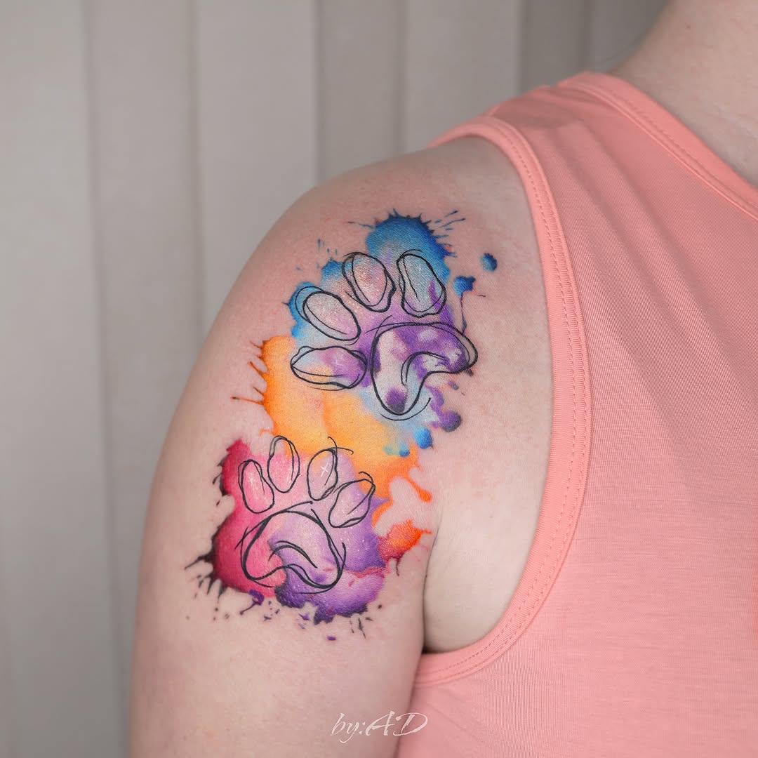 Tattoo by @adam_modoink — watercolor
