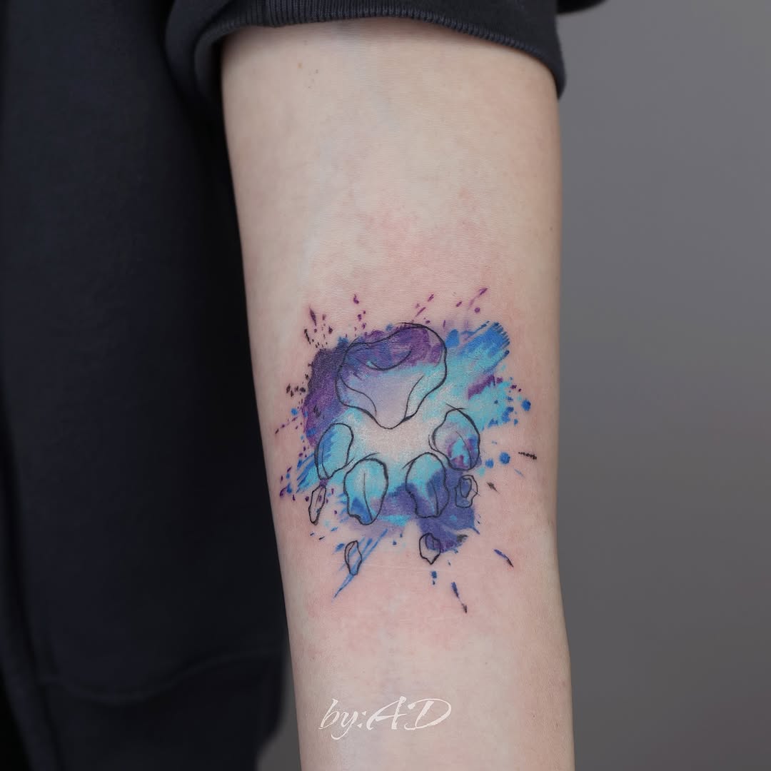 Tattoo by @adam_modoink — watercolor