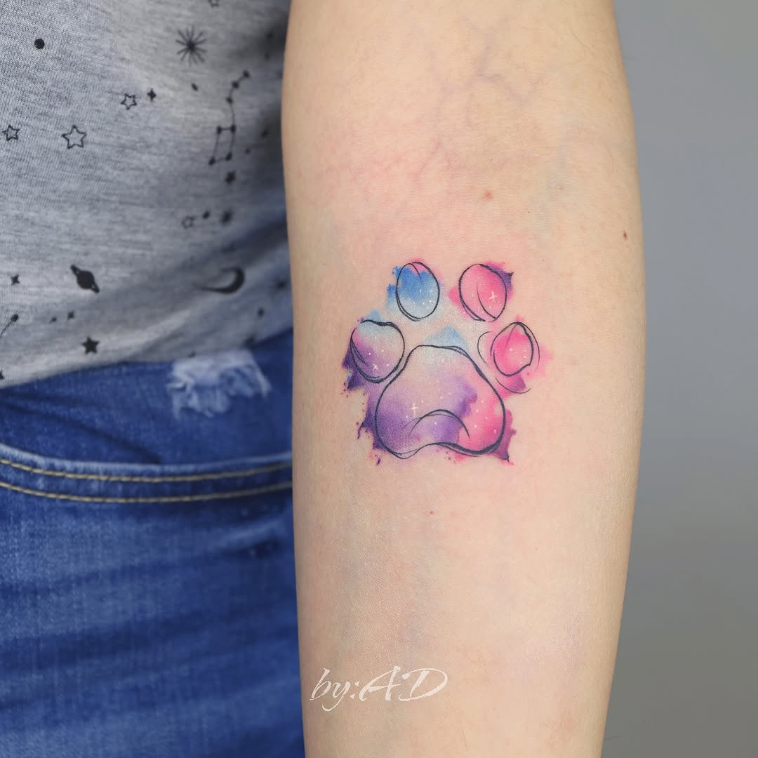 Tattoo by @adam_modoink — watercolor