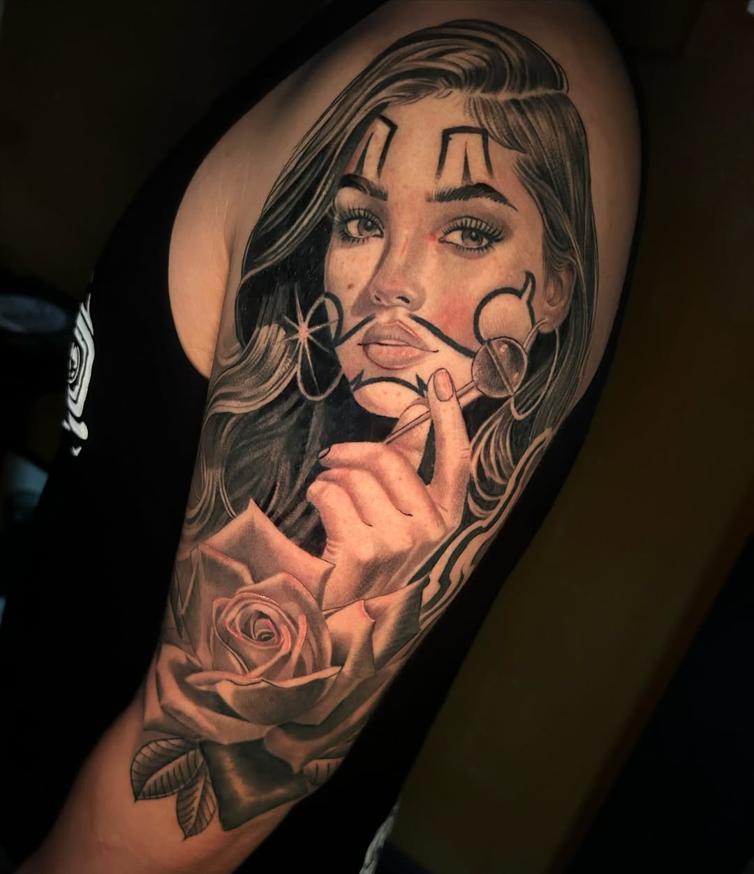 Tattoo by @lvp_arte — realism, chicano