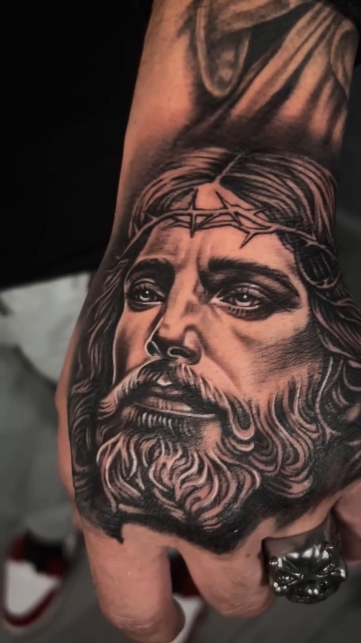 Tattoo by @artjimenez_tattoo — realism, black_and_grey