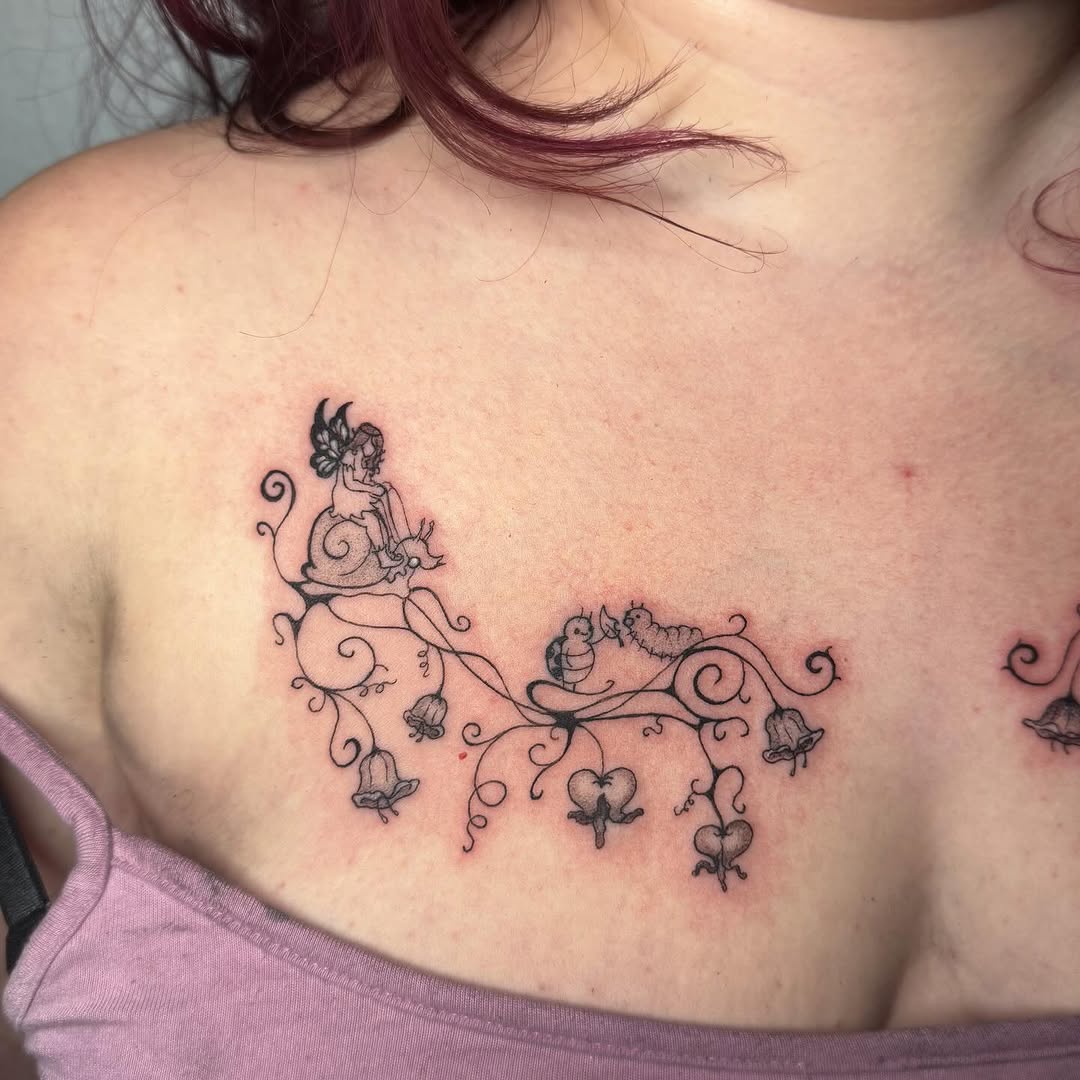 Tattoo by @kittystitches.ink — fine_line, illustrative