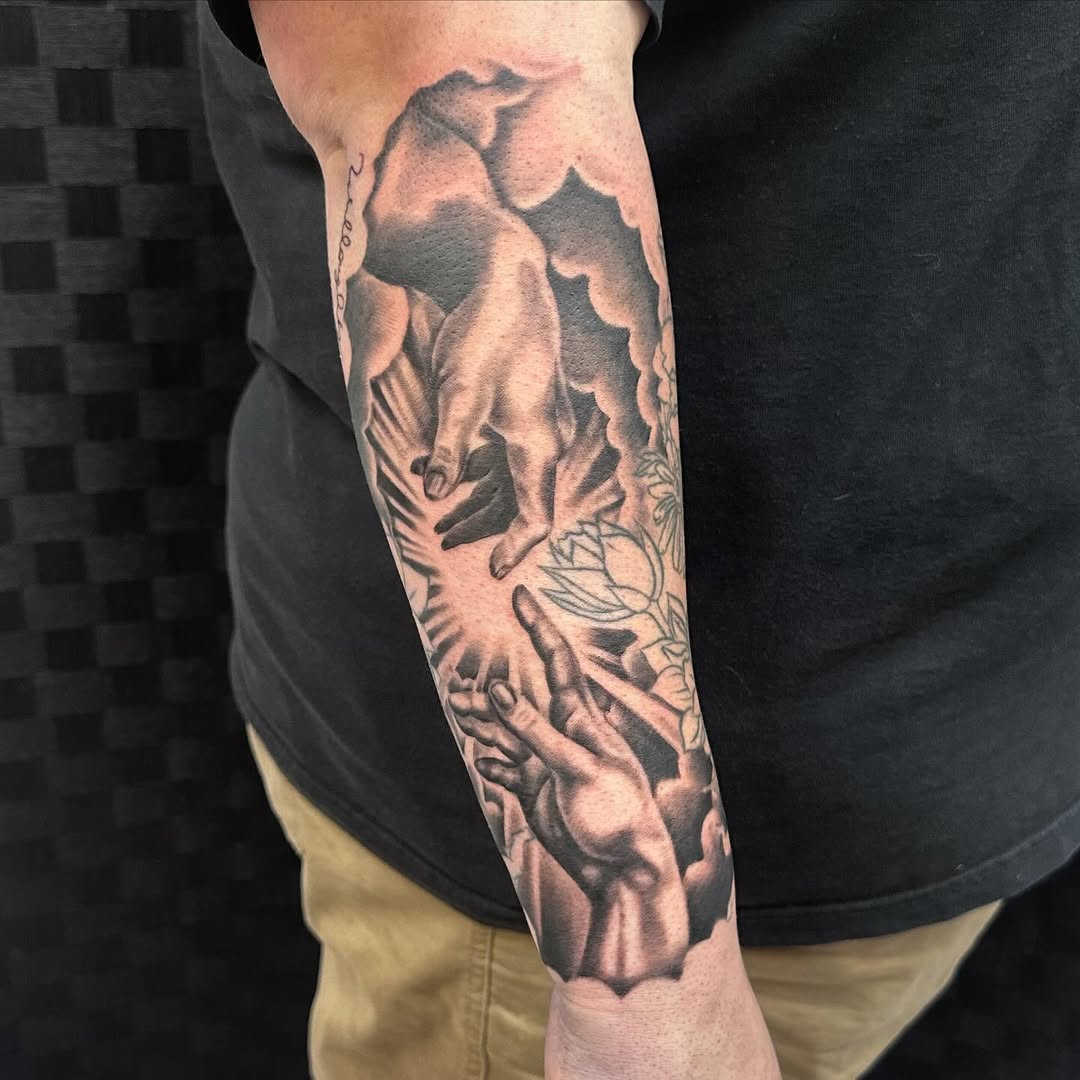 Tattoo by @jhowelltattoos — realism, black_and_grey