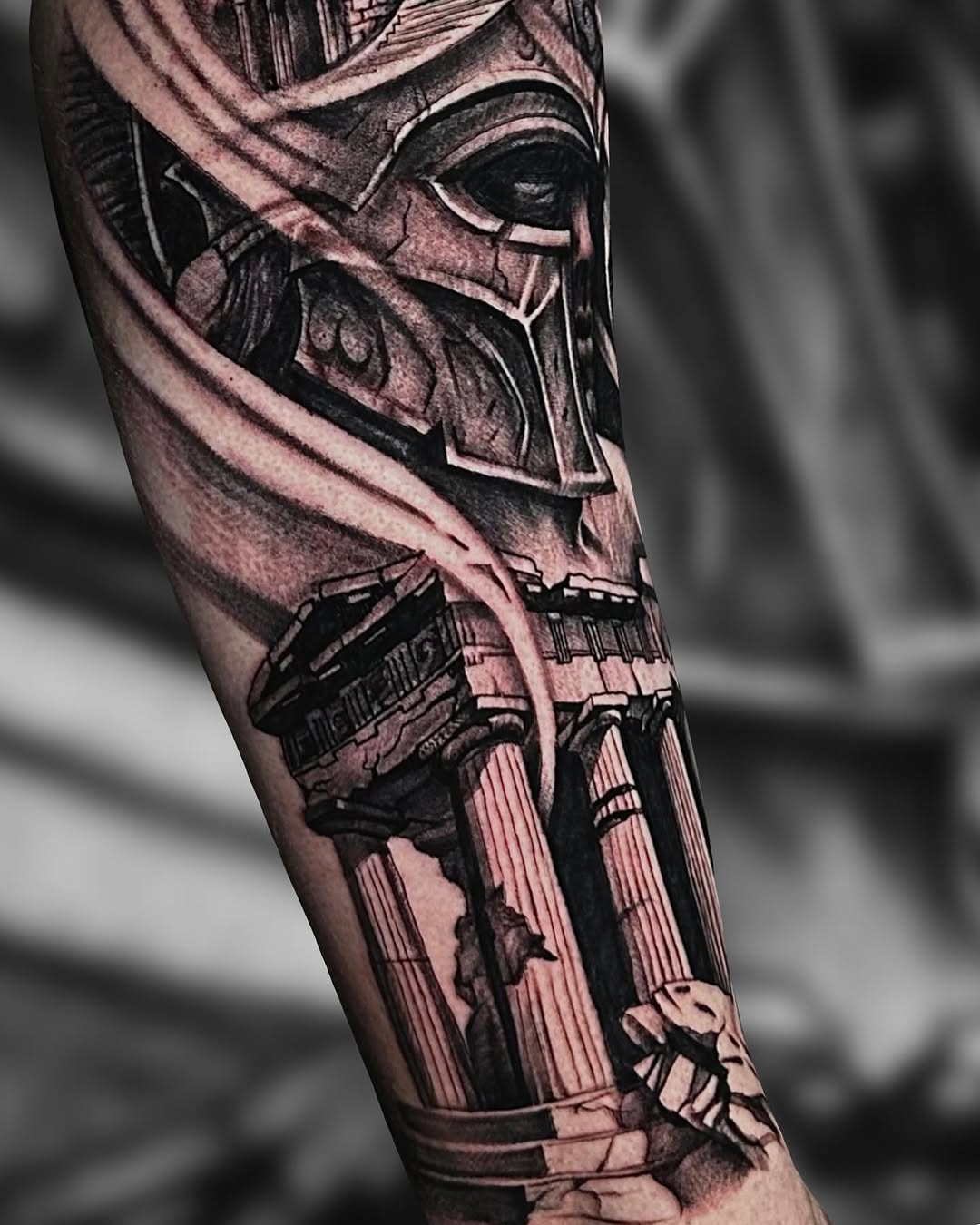 Tattoo by @dalton_king_tattoos — realism, black_and_grey