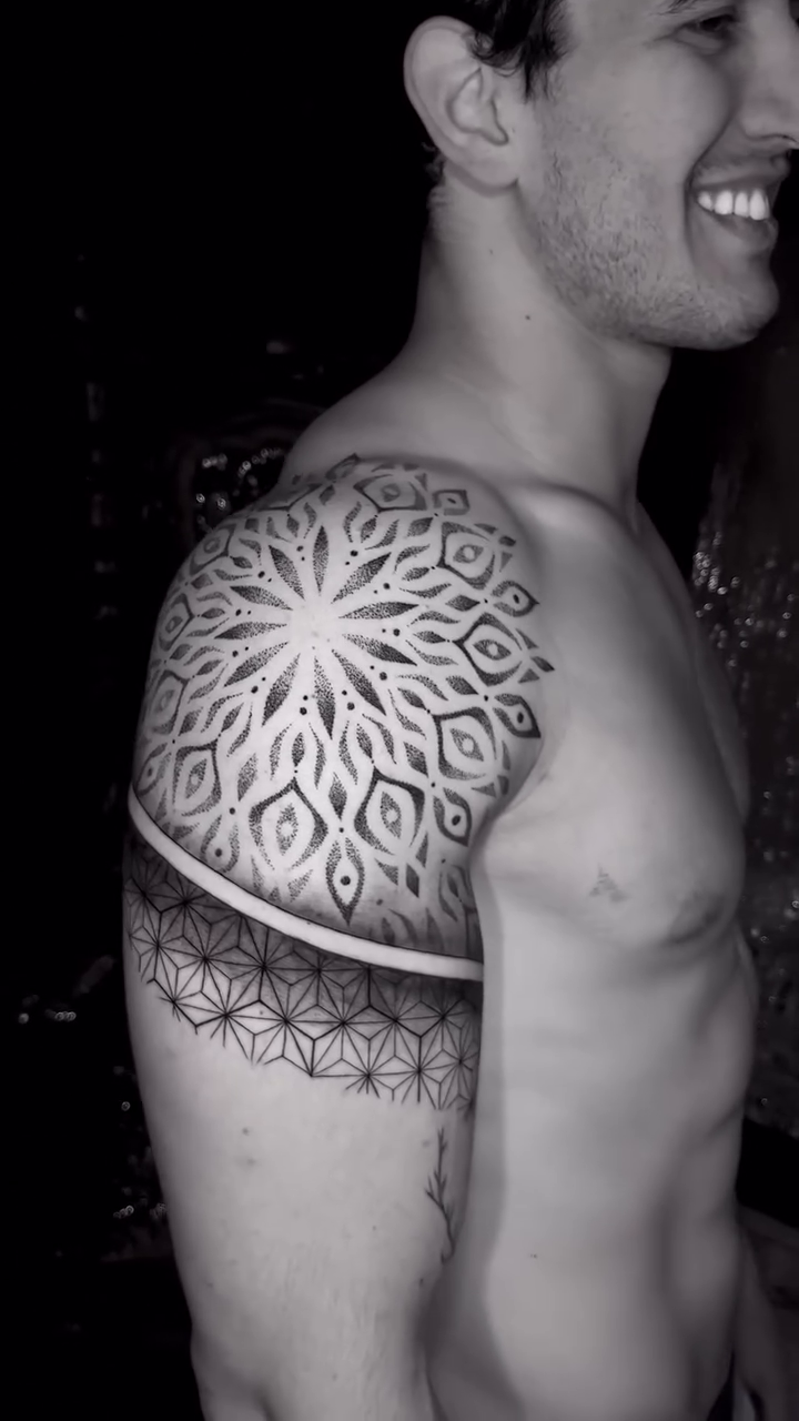 Tattoo by @nataly_fierro_art — geometric, dotwork