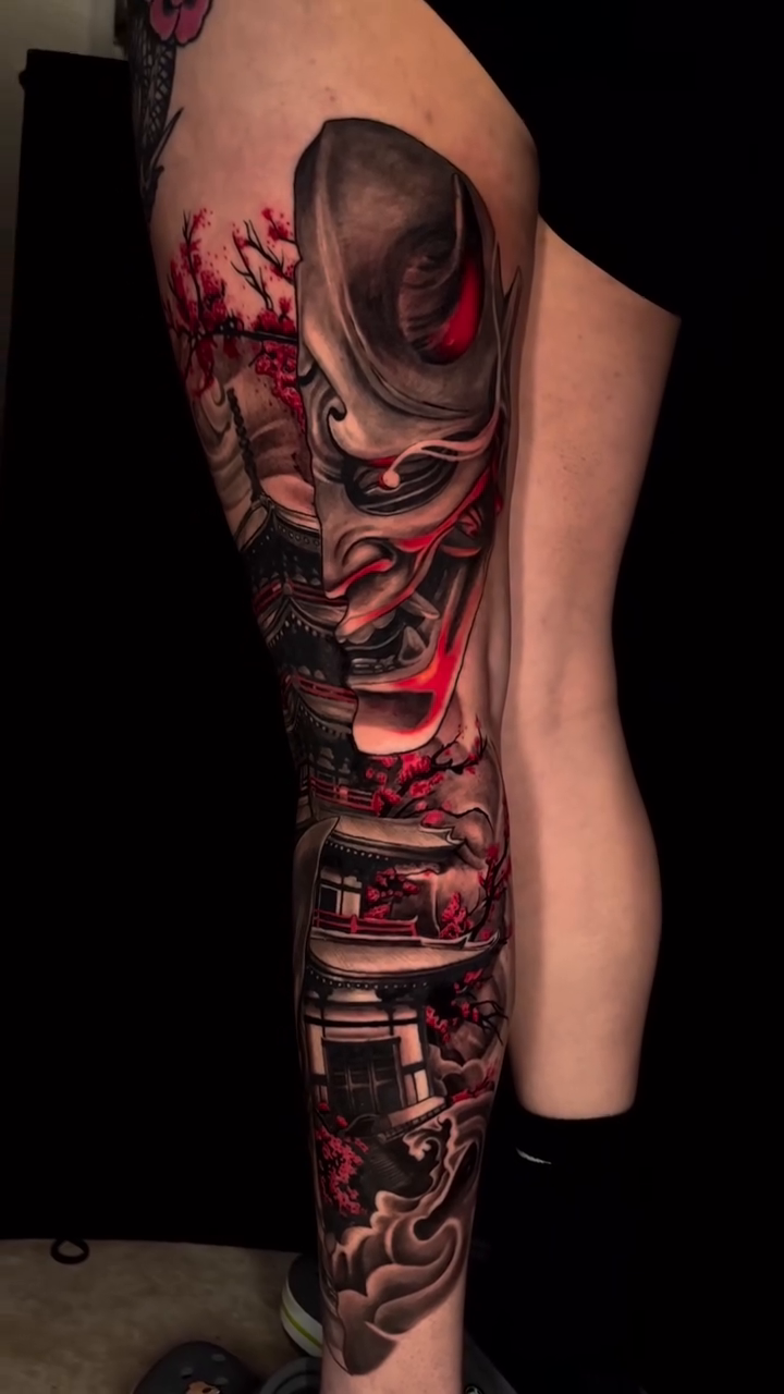 Tattoo by @tattoos_by_angiiee — japanese_irezumi, black_and_grey