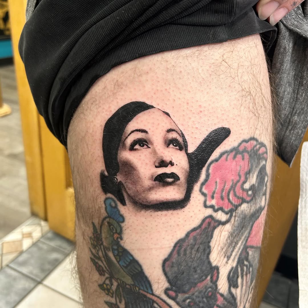 Tattoo by @maddiedoestattoos — realism, black_and_grey