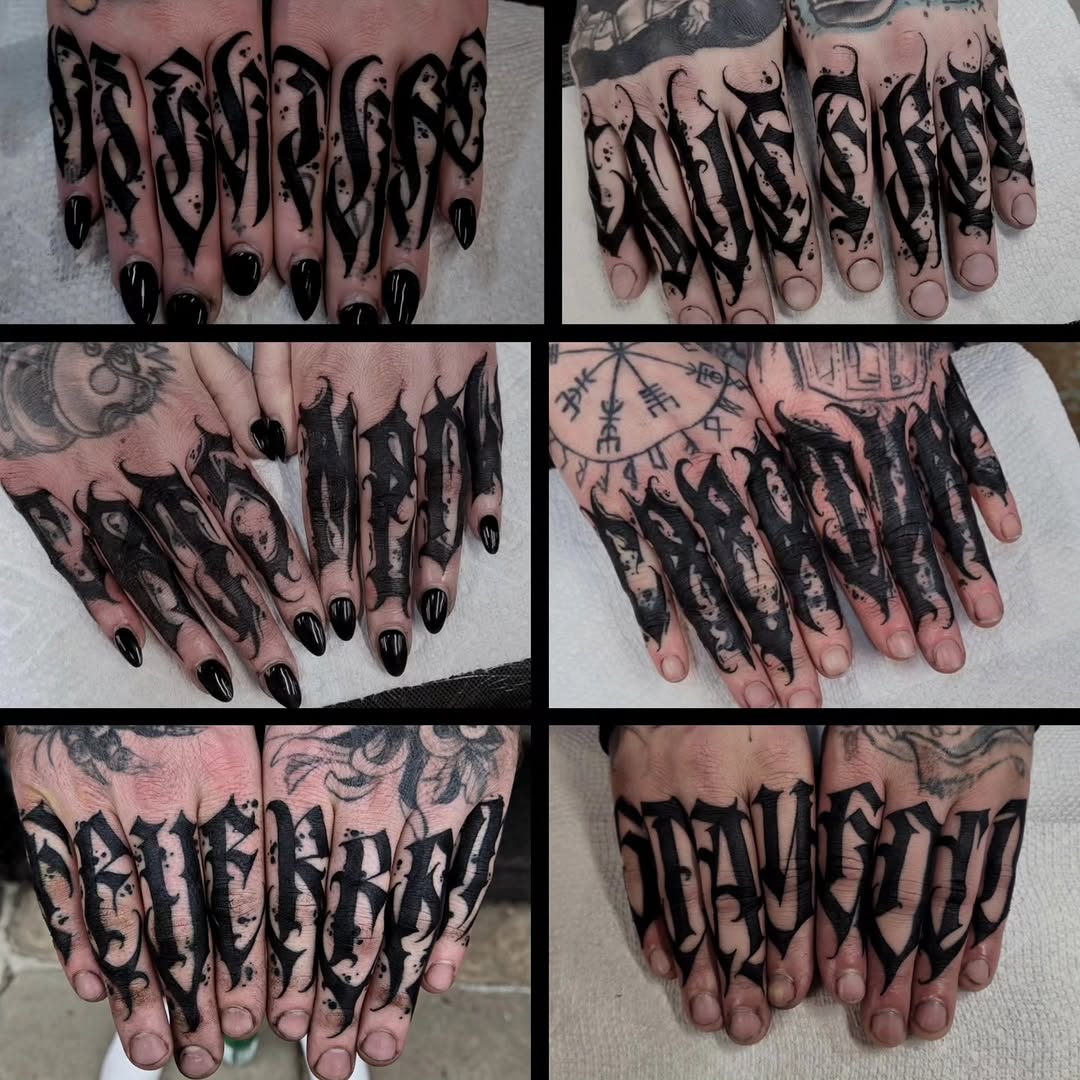 Tattoo by @diaztattoos — lettering_script, blackwork