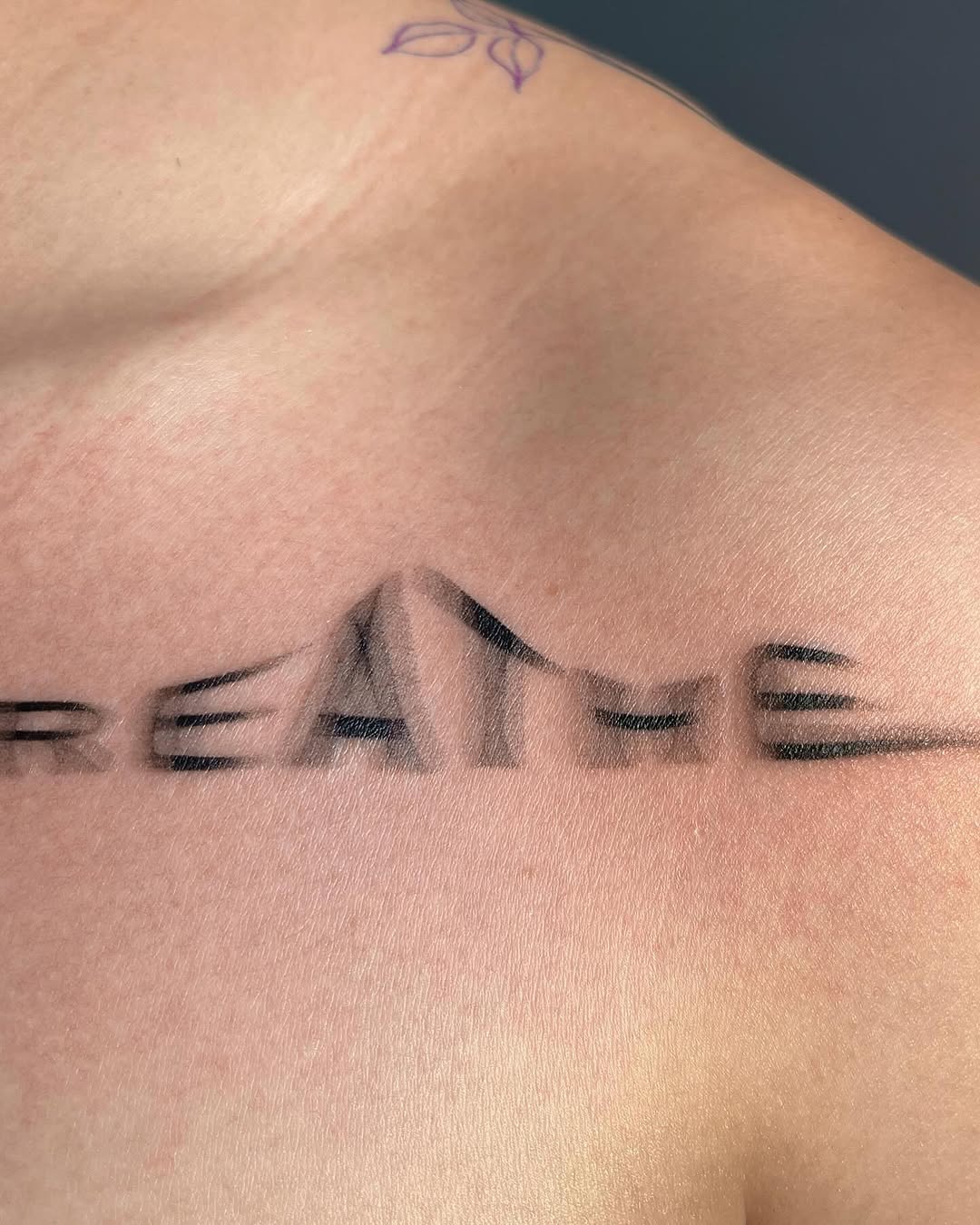 Tattoo by @devamariyaa — lettering_script, fine_line
