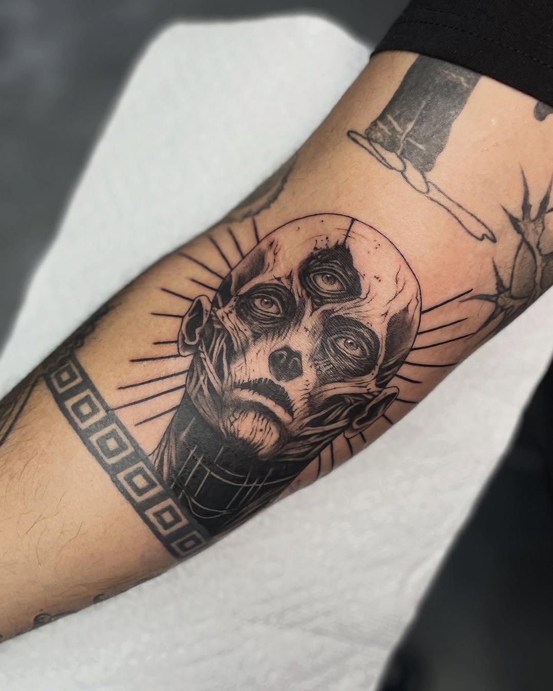 Tattoo by @tattoosbytessa_ — blackwork, illustrative