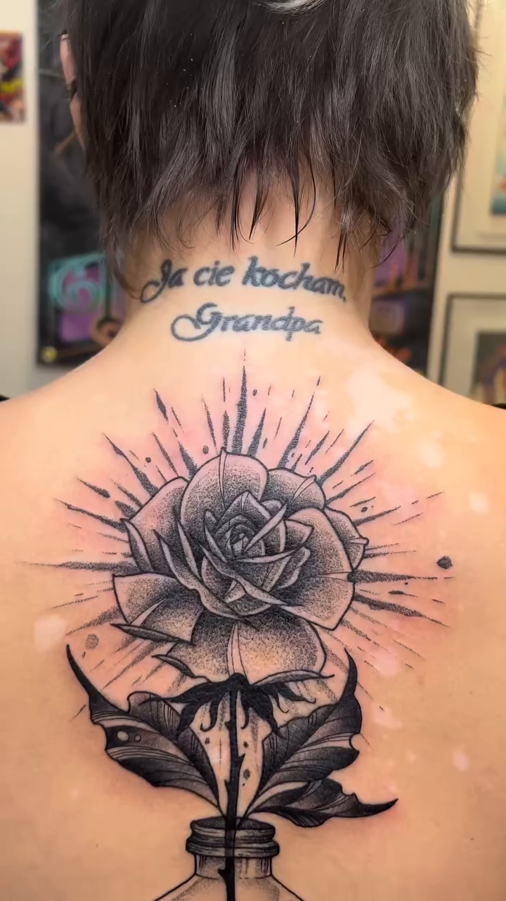 Tattoo by @koryn_tattoo — black_and_grey