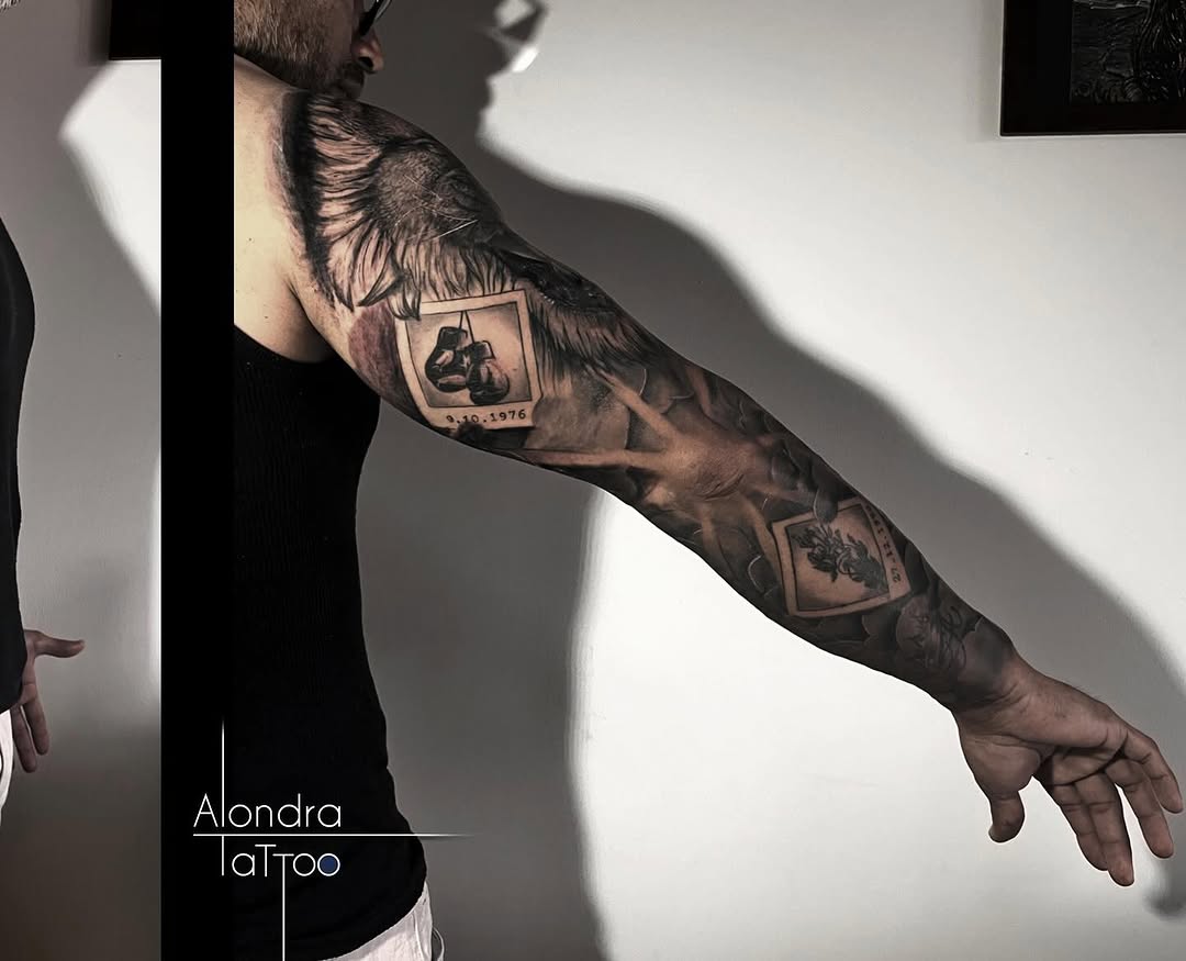 Tattoo by @juan.alondra.tattoo — realism, black_and_grey