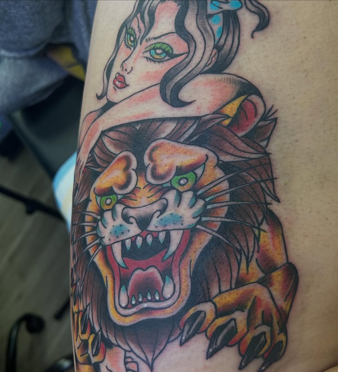 Tattoo by @haileyhermo — american_traditional, neo_traditional
