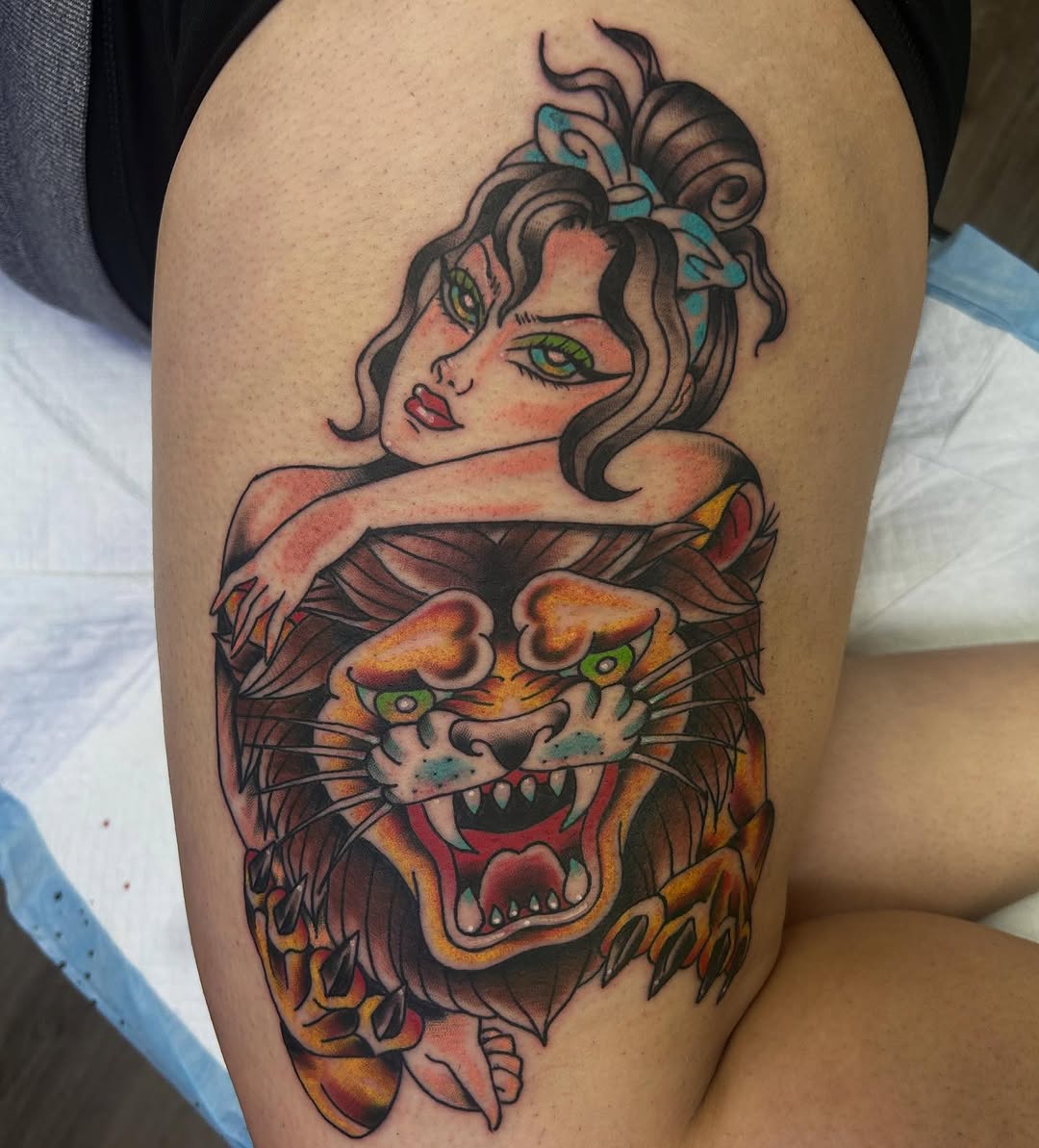 Tattoo by @haileyhermo — american_traditional, neo_traditional