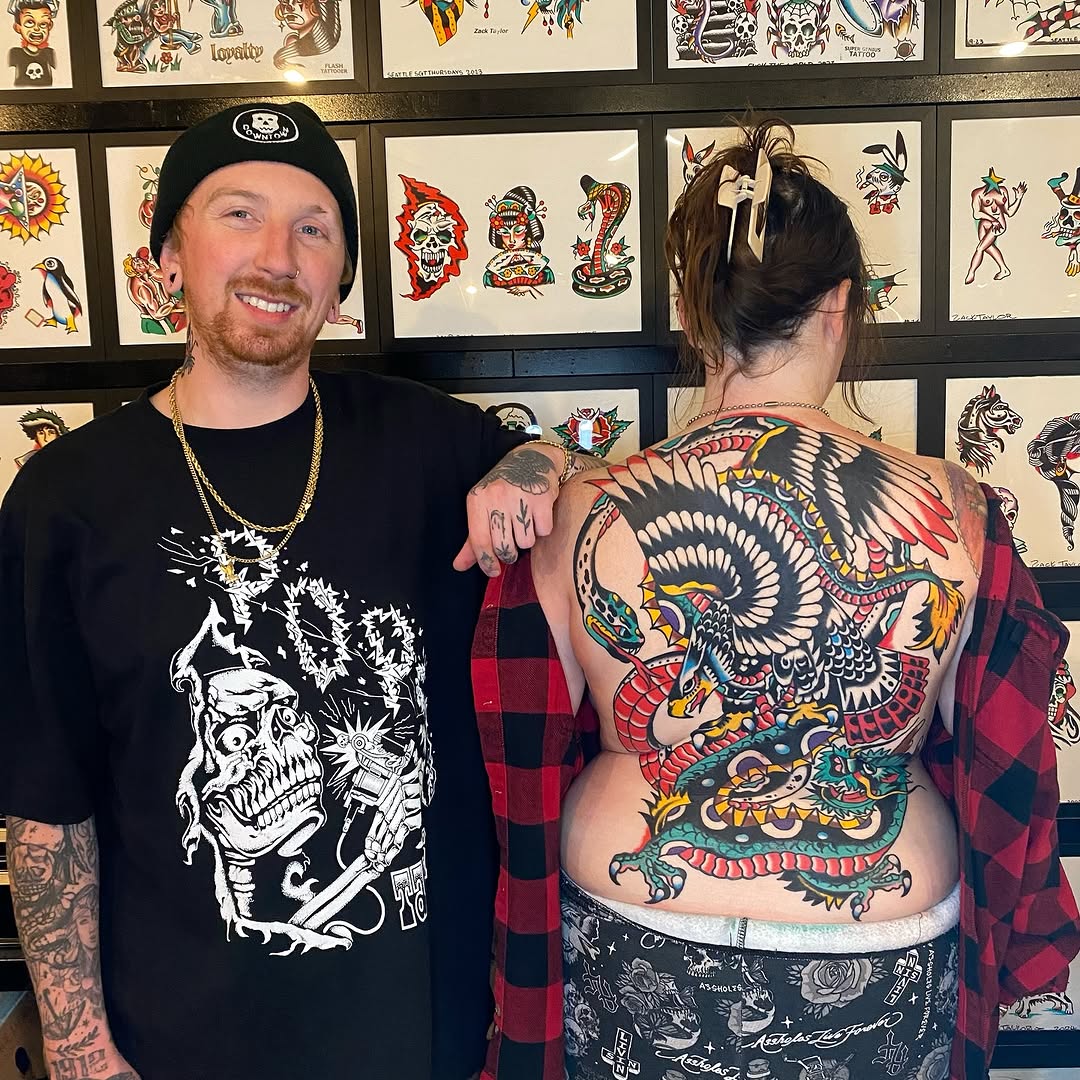 Tattoo by @zacktaylortattoos — japanese_irezumi, american_traditional