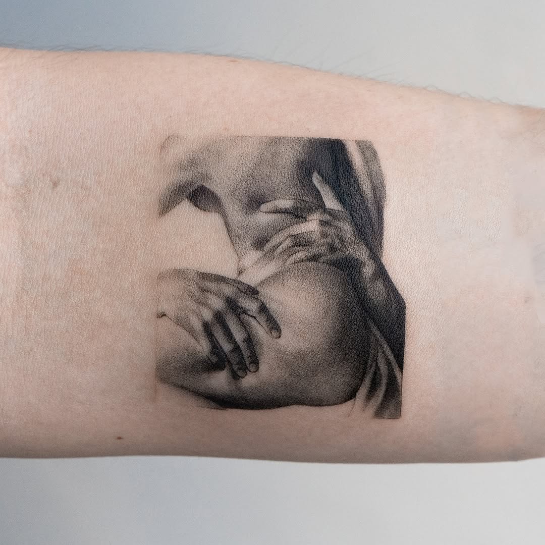 Tattoo by @lemontreeink — realism, black_and_grey
