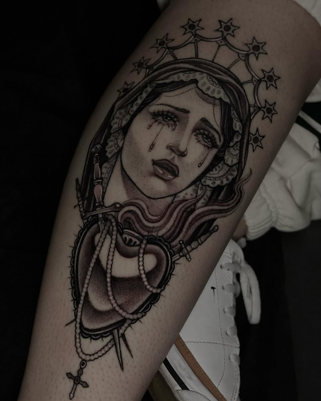 Tattoo by @taylorelizabethtattoos β black_and_grey, neo_traditional