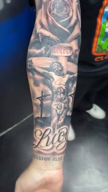 Tattoo by @westhustleart — black_and_grey, realism