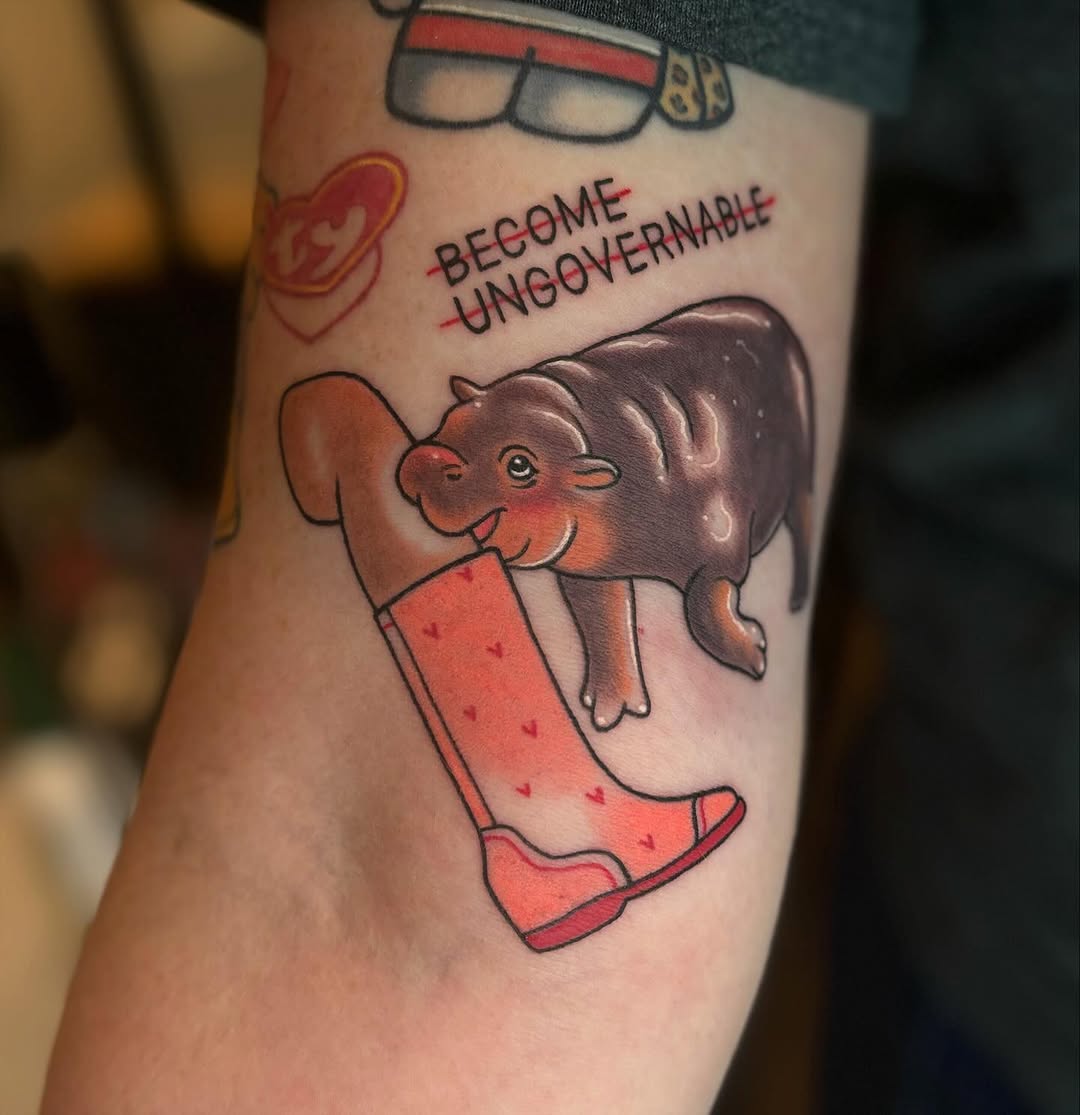 Tattoo by @luna_blue_tattoo — new_school, lettering_script