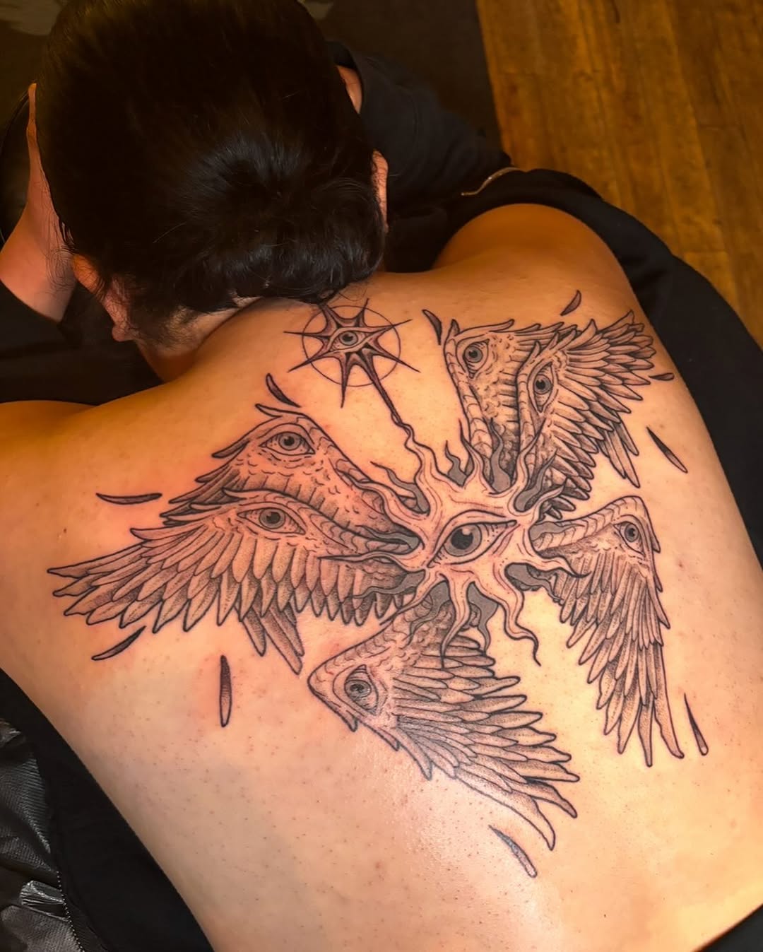 Tattoo by @jolley.ink — blackwork, illustrative