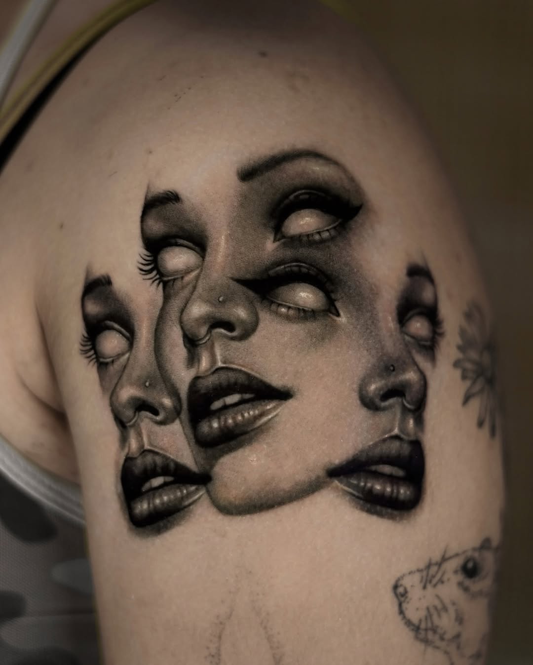 Tattoo by @hibakhantattoos — realism, dark_realism