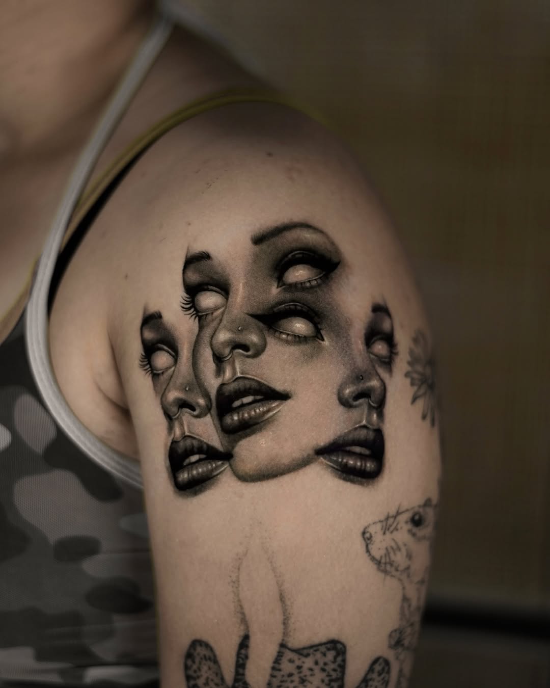 Tattoo by @hibakhantattoos — realism, dark_realism