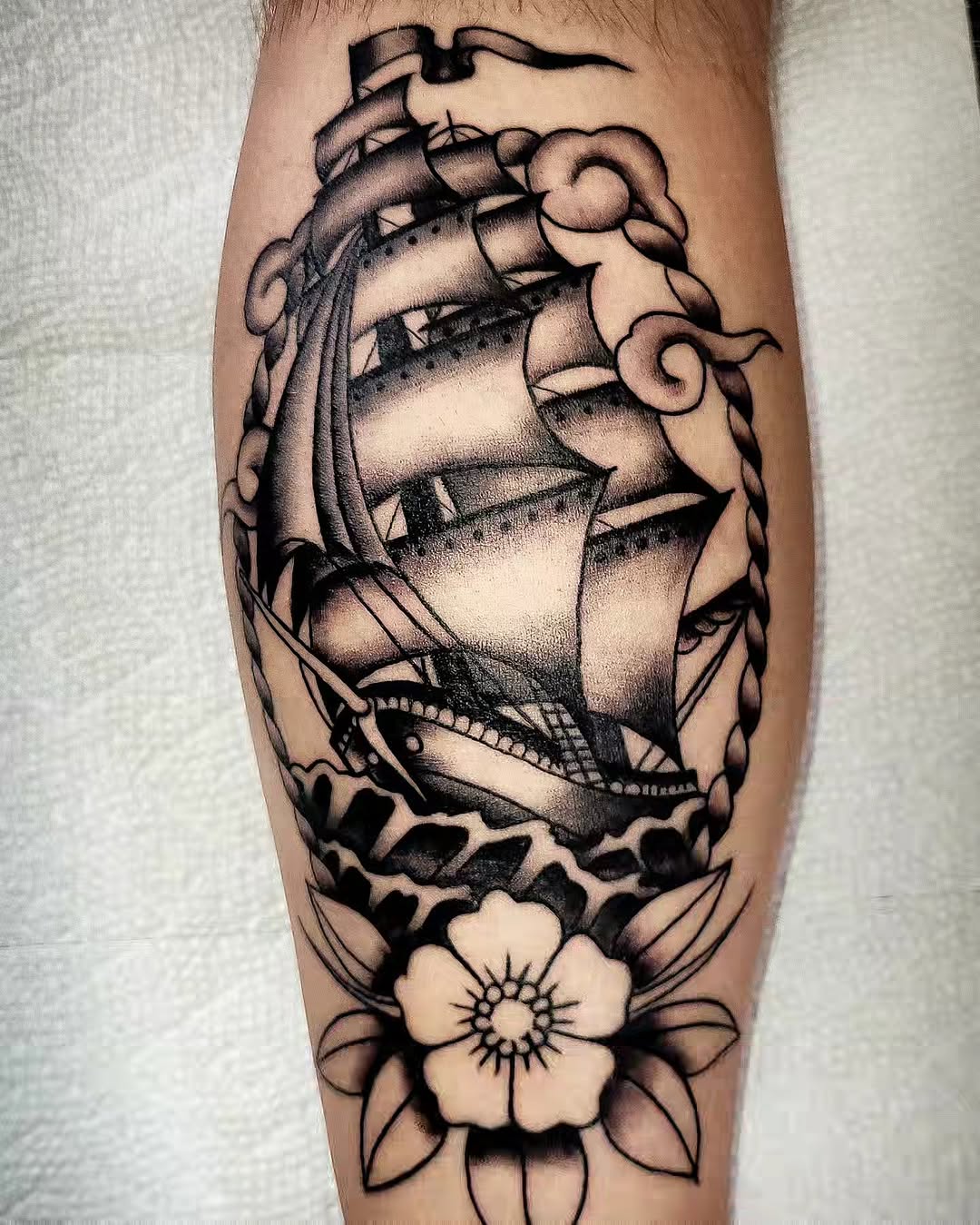 Tattoo by @tatsbyjesse — american_traditional, black_and_grey