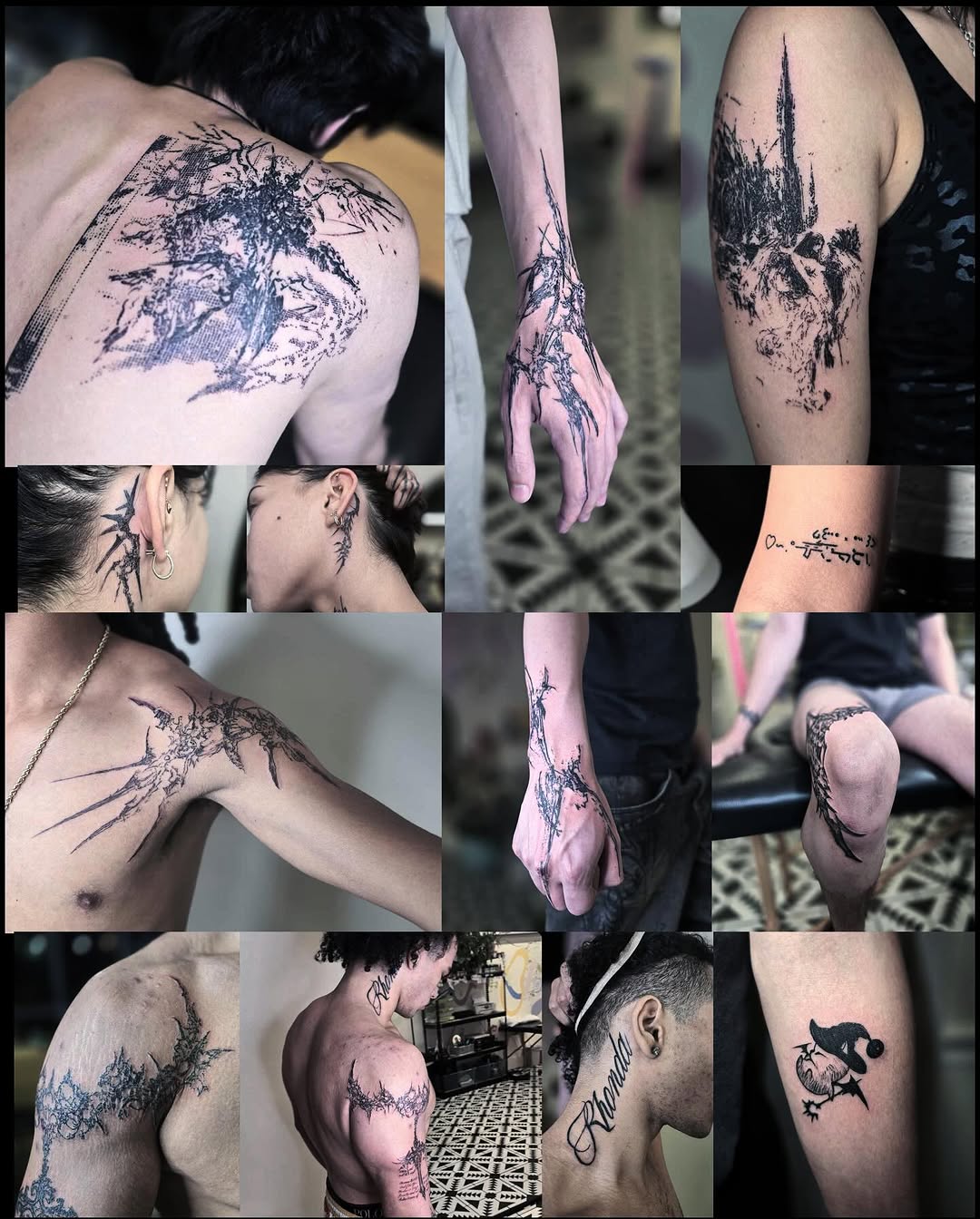 Tattoo by @godxear — blackwork, fine_line
