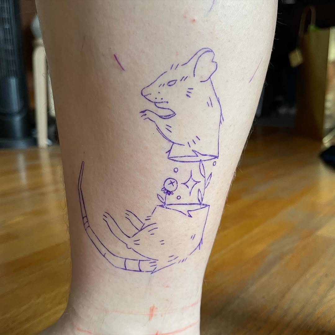 Tattoo by @rat.hearts โ illustrative