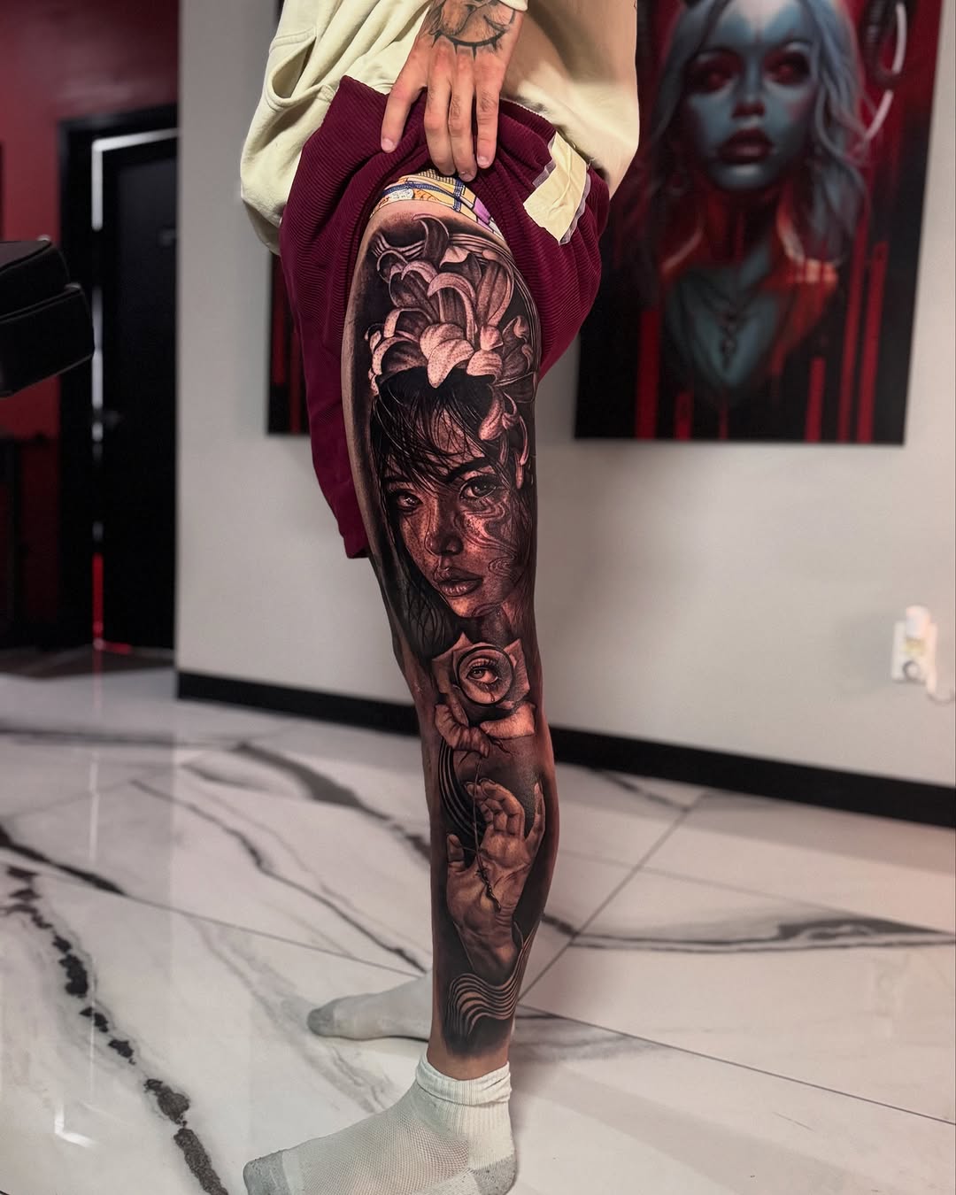 Tattoo by @miabacchi — black_and_grey, realism