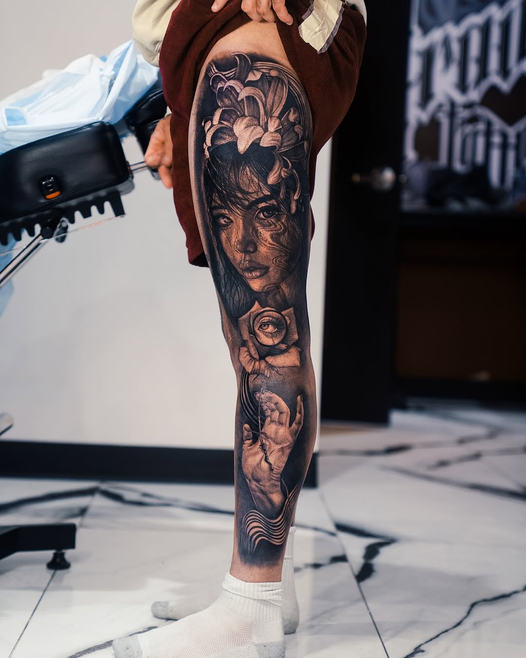 Tattoo by @miabacchi — black_and_grey, realism