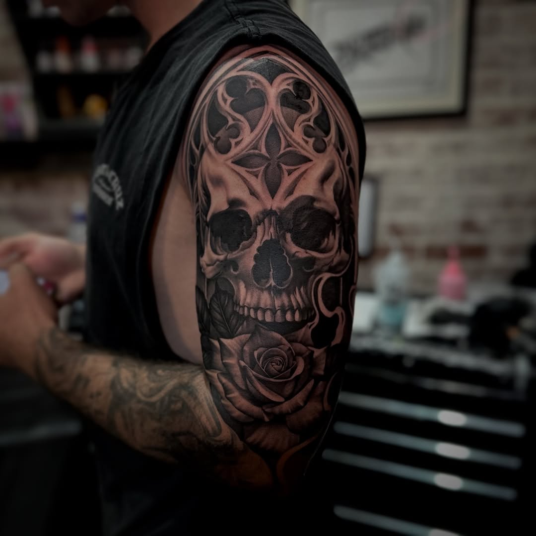 Tattoo by @winonataylortattoos β realism, black_and_grey