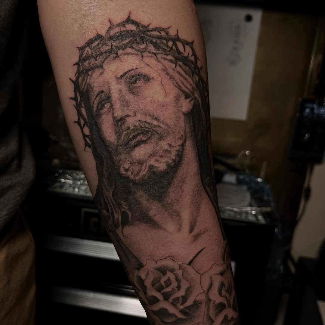 Tattoo by @adrian__tattoos — realism, black_and_grey