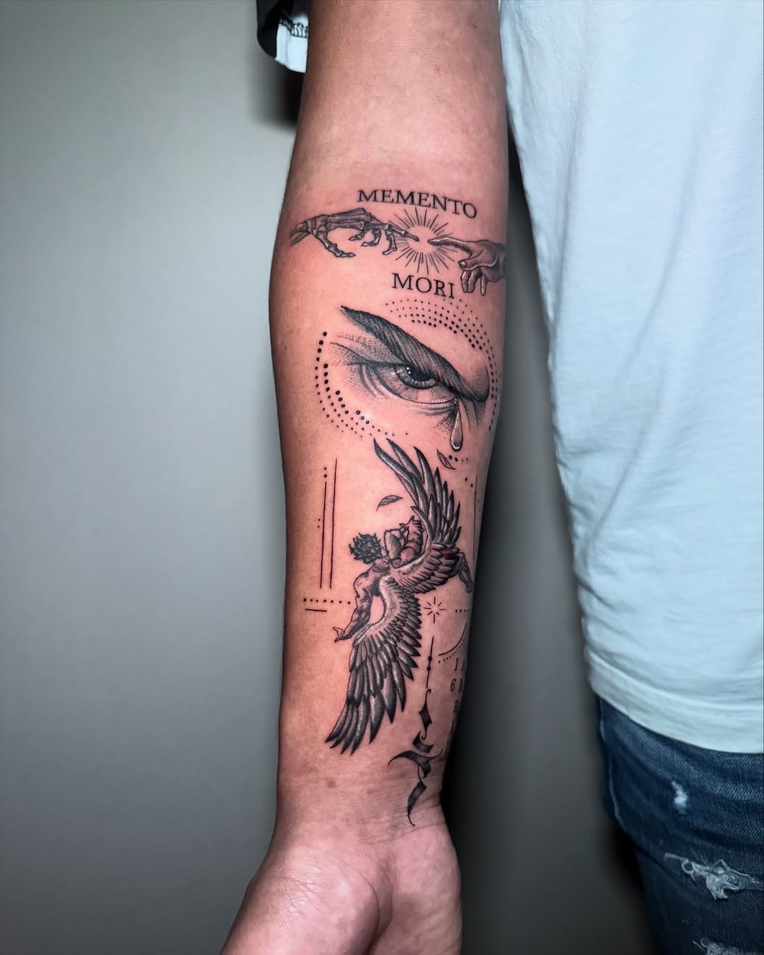 Tattoo by @paolainkart โ black_and_grey, lettering_script
