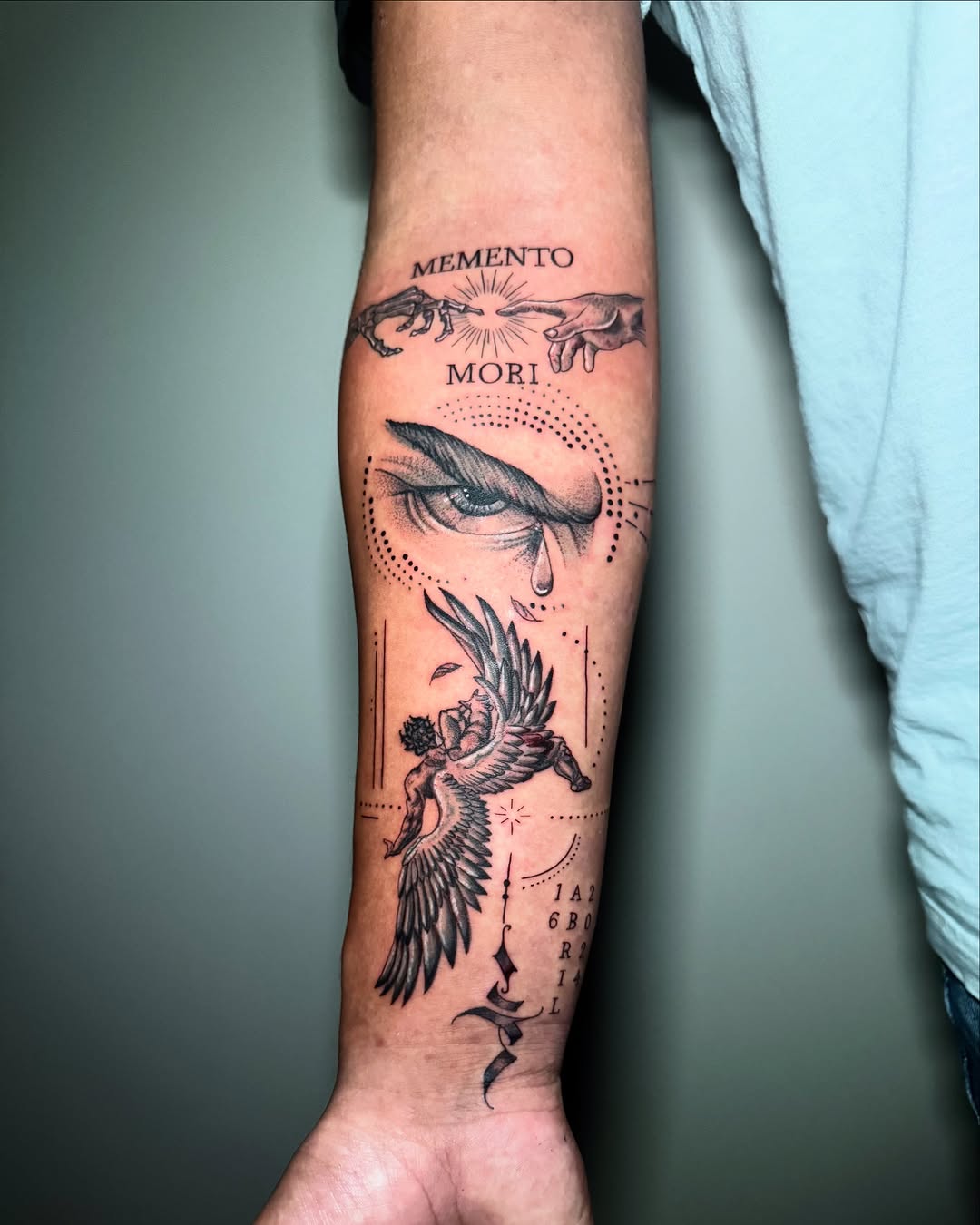 Tattoo by @paolainkart โ black_and_grey, lettering_script