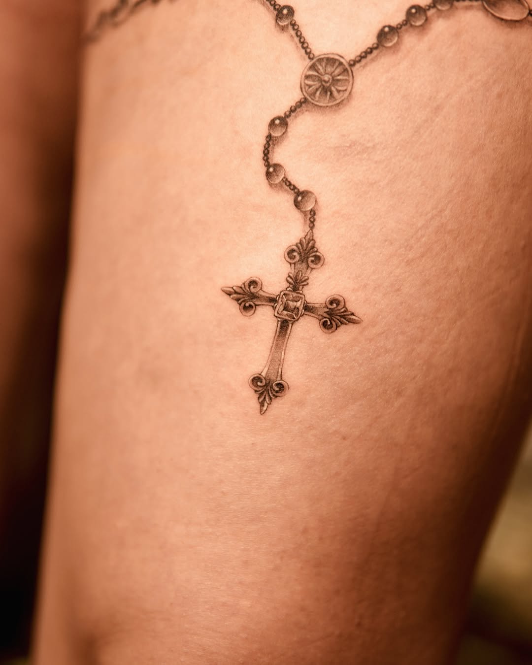 Tattoo by @chanchan.tatts — black_and_grey, ornamental