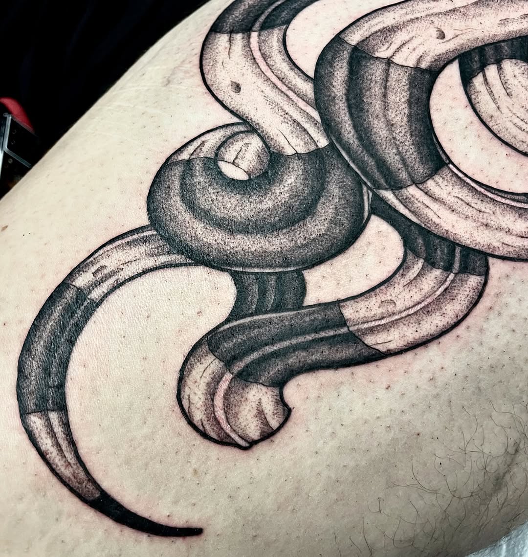 Tattoo by @anissatattoos — black_and_grey, dotwork
