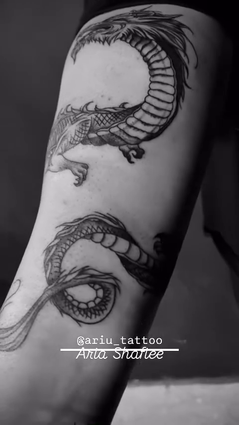 Tattoo by @ariu_tattoo — japanese_irezumi, black_and_grey