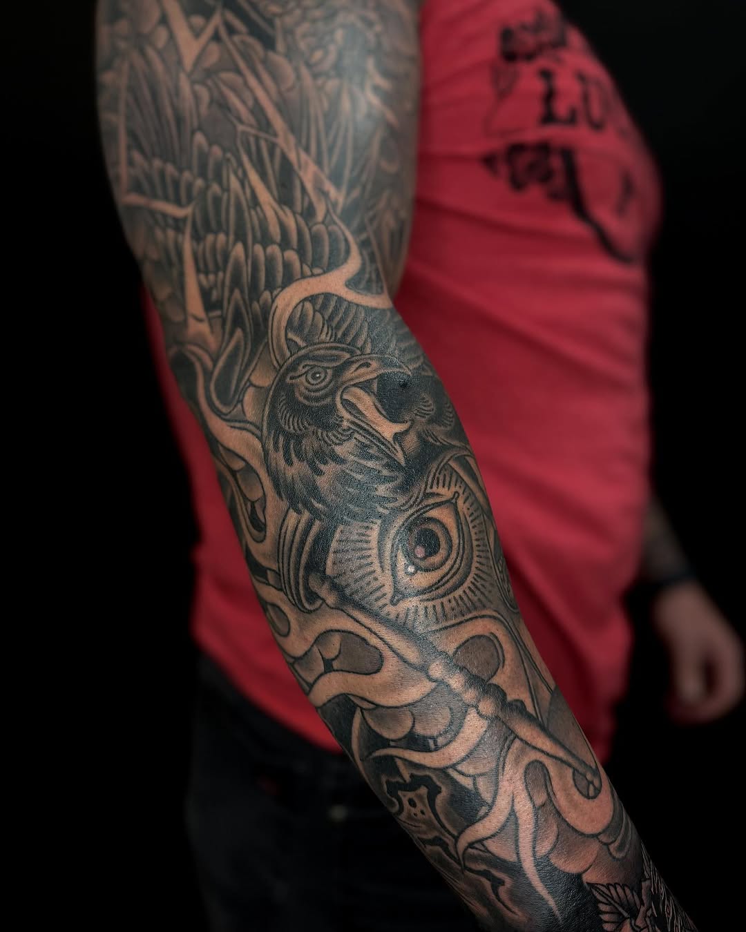 Tattoo by @cole_pittman — blackwork, black_and_grey