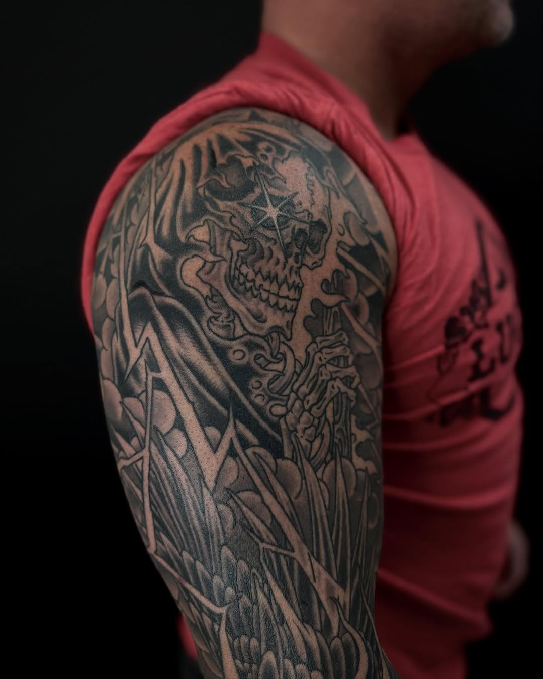 Tattoo by @cole_pittman — blackwork, black_and_grey