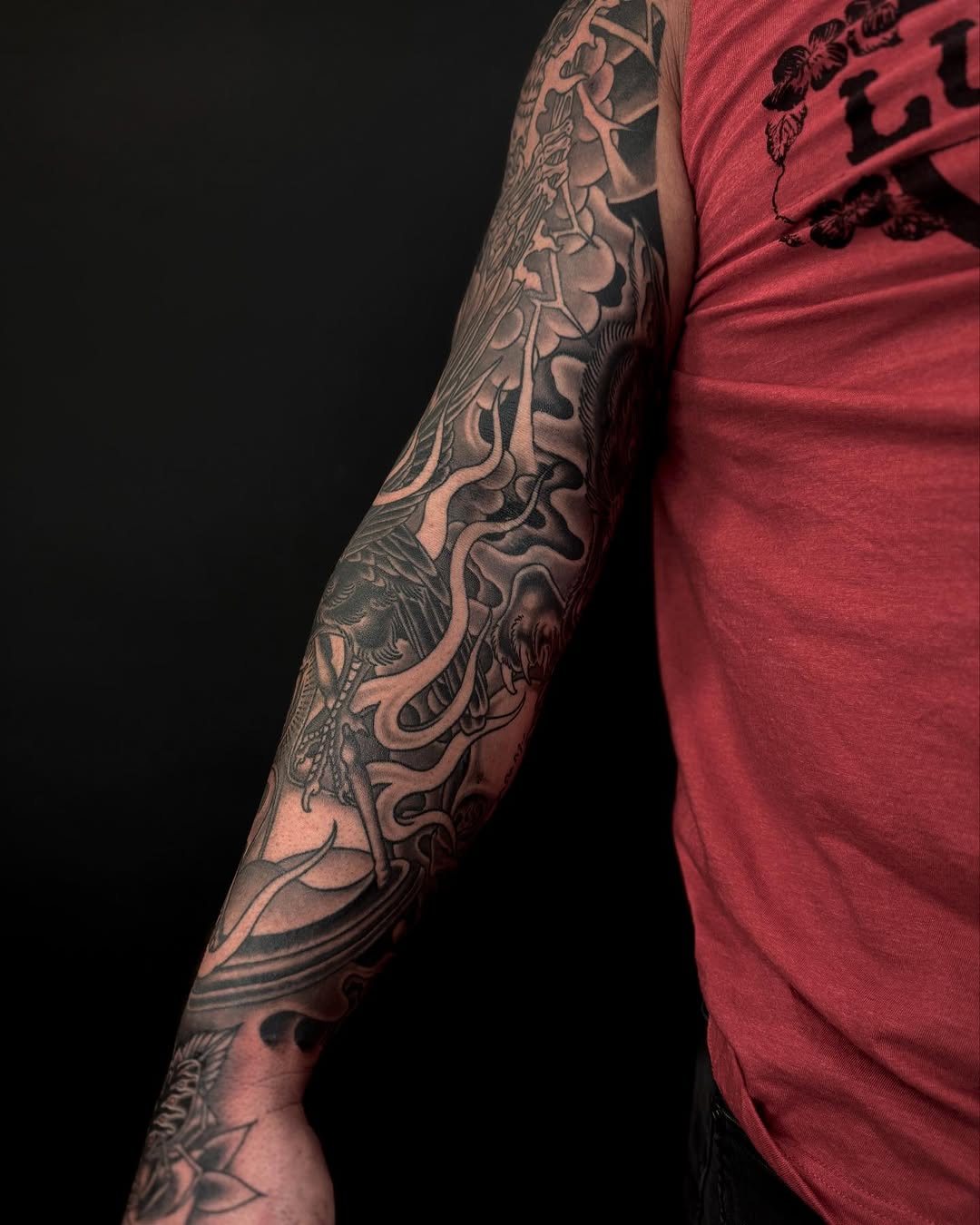 Tattoo by @cole_pittman — black_and_grey, japanese_irezumi