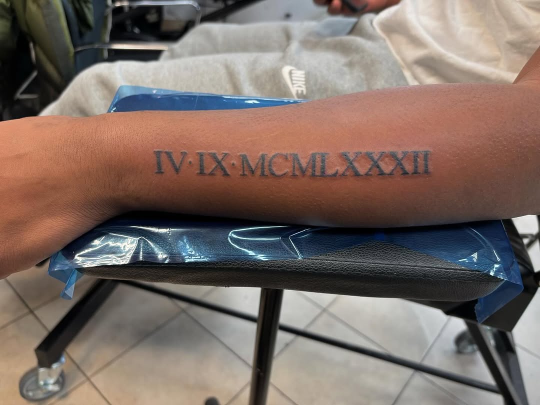 Tattoo by @lopez.j.tattoos โ lettering_script, black_and_grey